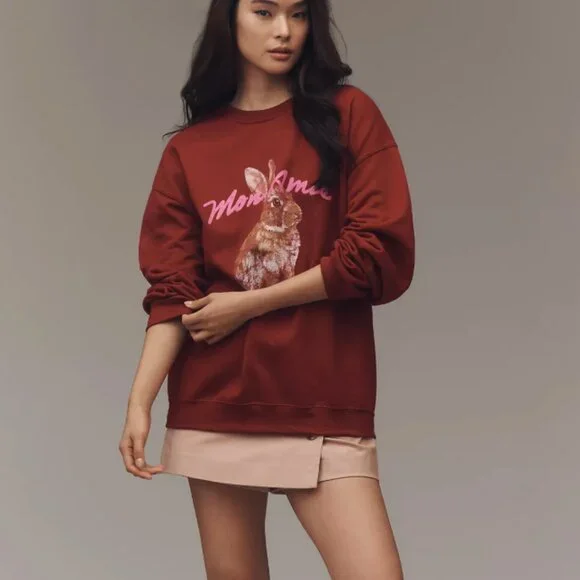 By Anthropologie Graphic Pullover Sweatshirt - Picture 2 of 2